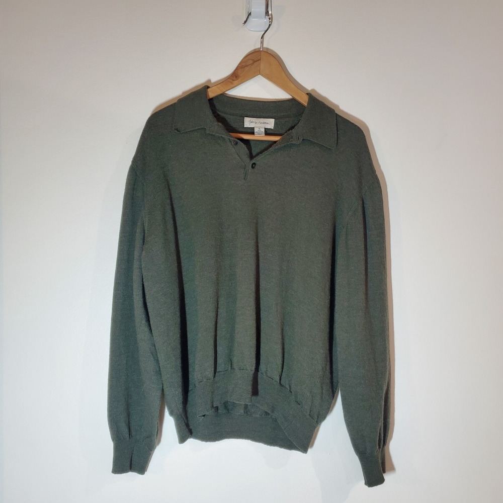 John W. Nordstrom Men's‎ XL 100% Extra Fine Merino Wool Long Sleeve Italy